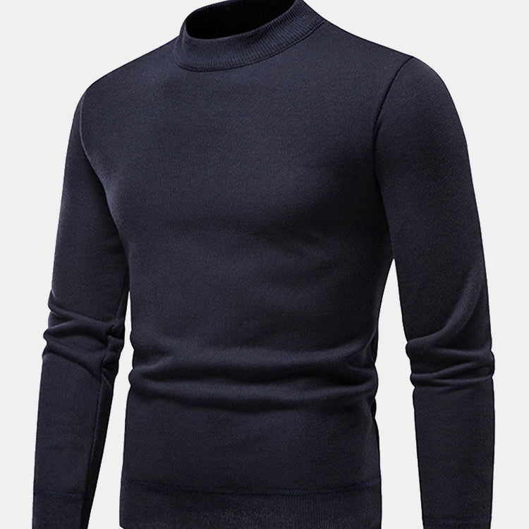 Sawyer | Faux Fur Lined Stand Collar Sweater