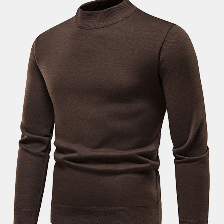 Sawyer | Faux Fur Lined Stand Collar Sweater