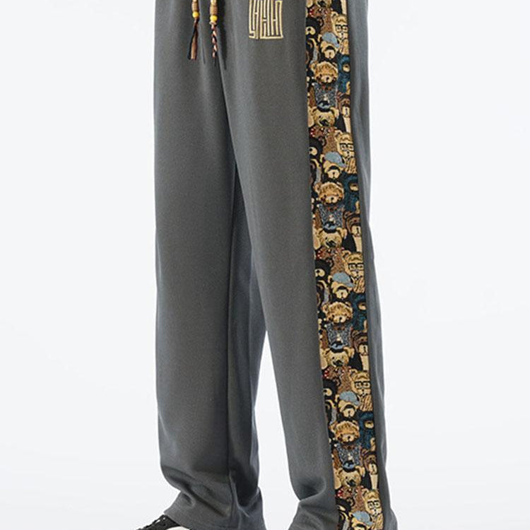 Victor | Straight Leg Pants with Bear Print