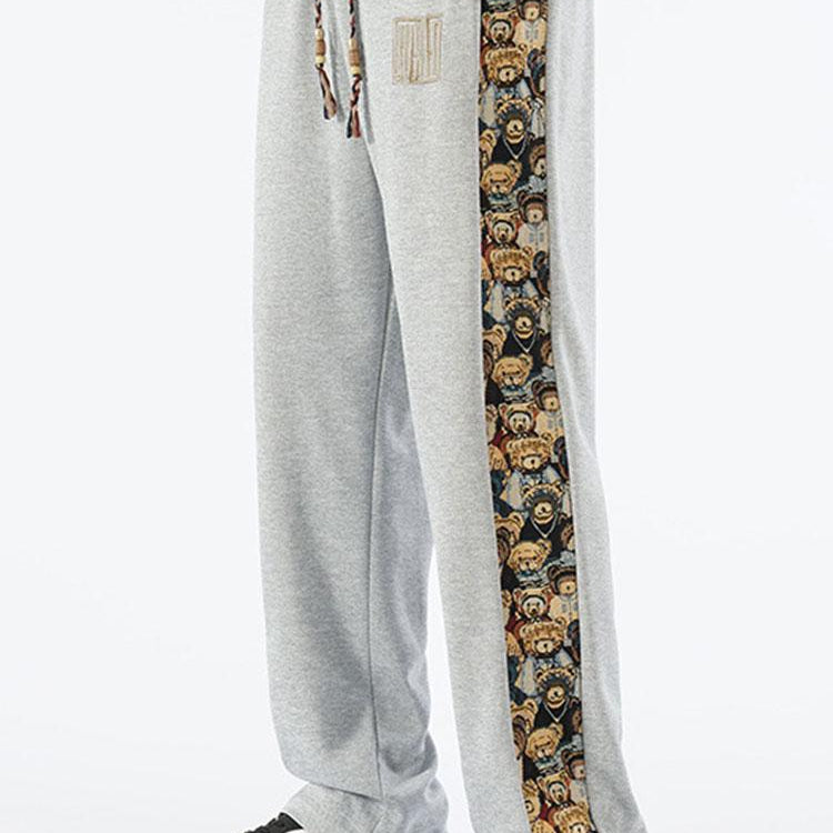 Victor | Straight Leg Pants with Bear Print