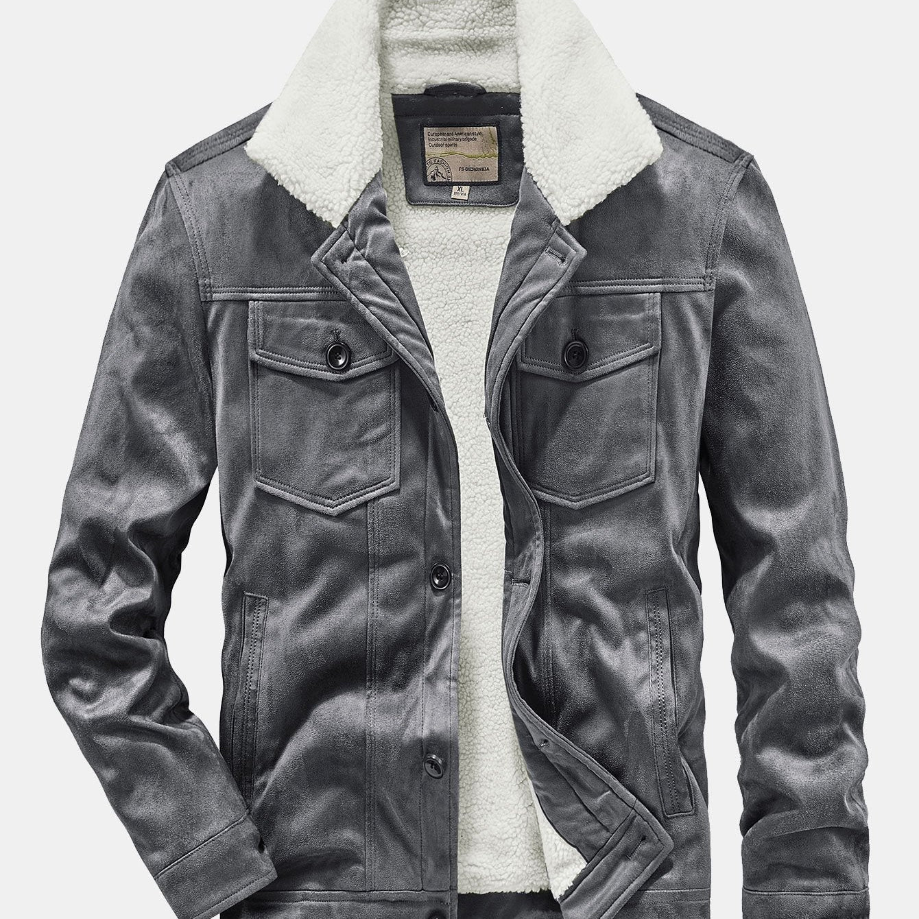 Brooks | Teddy Lined Faux Suede Jacket