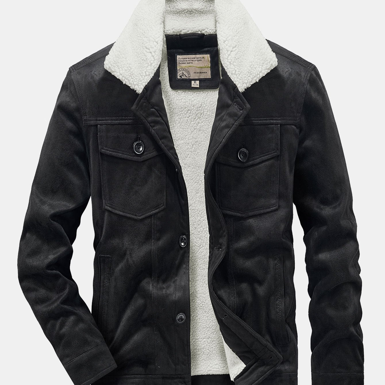 Brooks | Teddy Lined Faux Suede Jacket