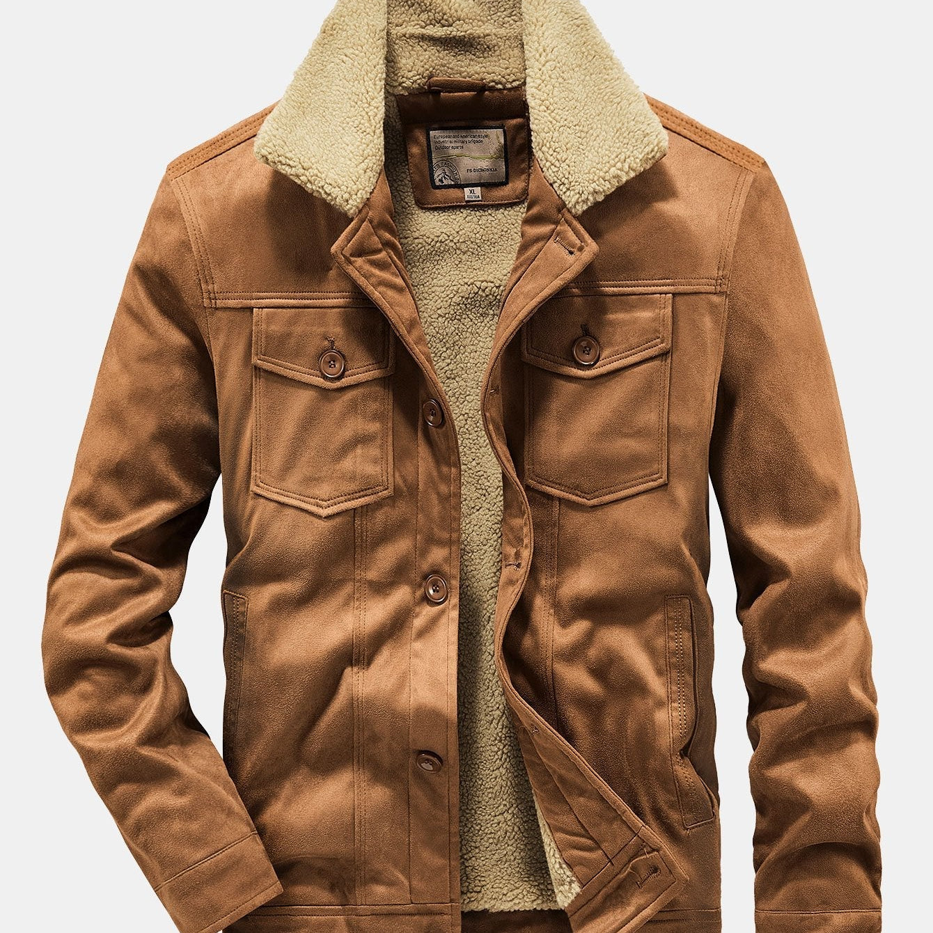 Brooks | Teddy Lined Faux Suede Jacket