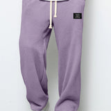 Terrence men's lilac waffle drawstring pants, front view