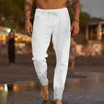 Sherwood men's slim fit drawstring pants in White, view 5