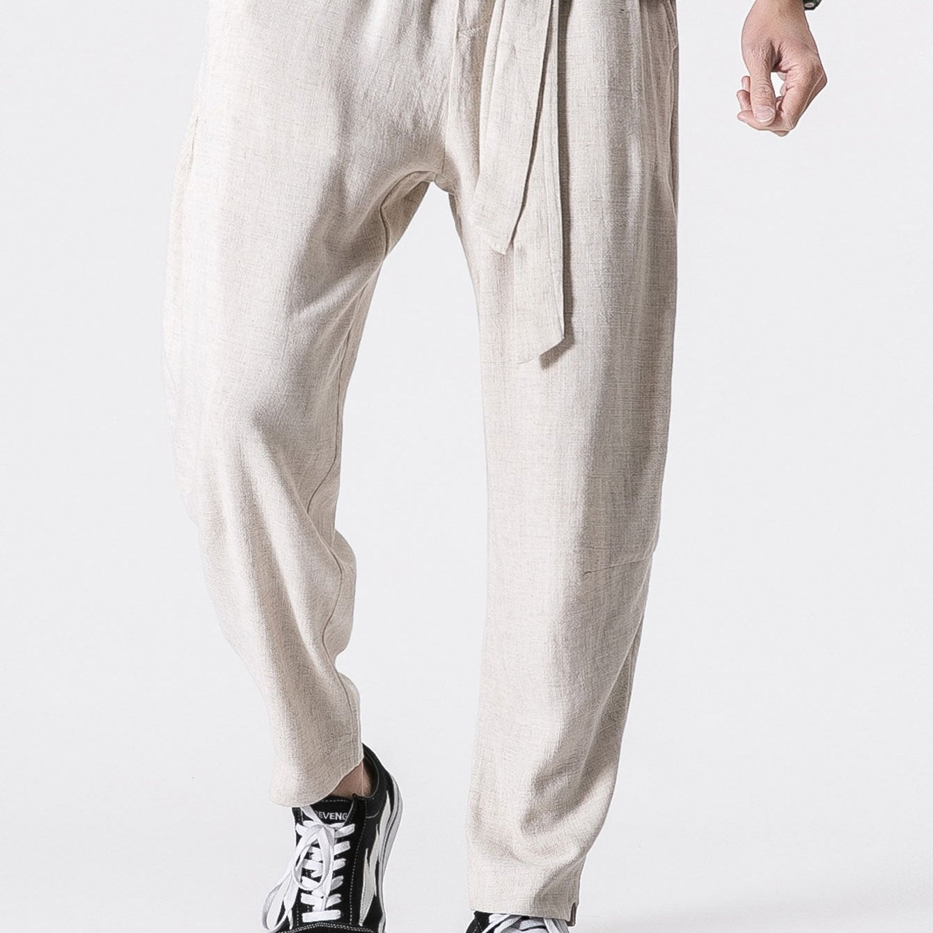Emile | Linen Harem Pants with Belt