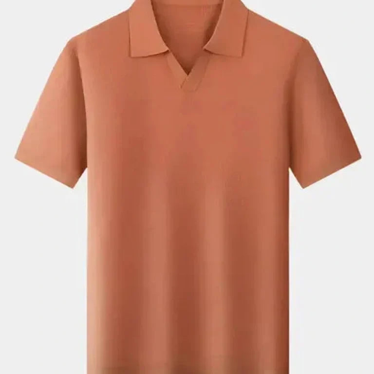 Alain | Open Collar Short Sleeve Polo