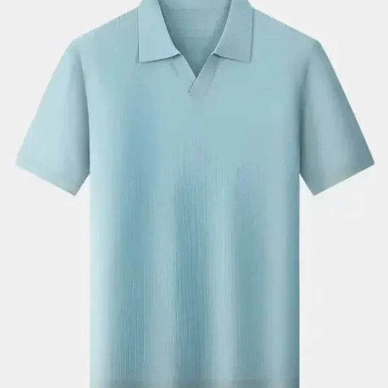 Alain | Open Collar Short Sleeve Polo