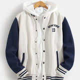 Flynn | Baseball Jacket with New York Bear Print