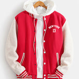 Flynn | Baseball Jacket with New York Bear Print