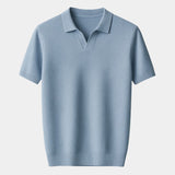 Dustin | Navy Open Collar Polo