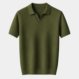 Dustin | Navy Open Collar Polo