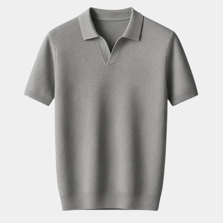 Dustin | Navy Open Collar Polo