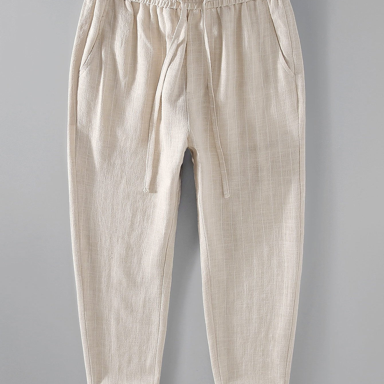 Hugo | Striped Linen Cropped Pants