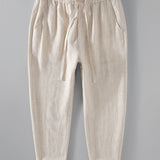 Hugo | Striped Linen Cropped Pants