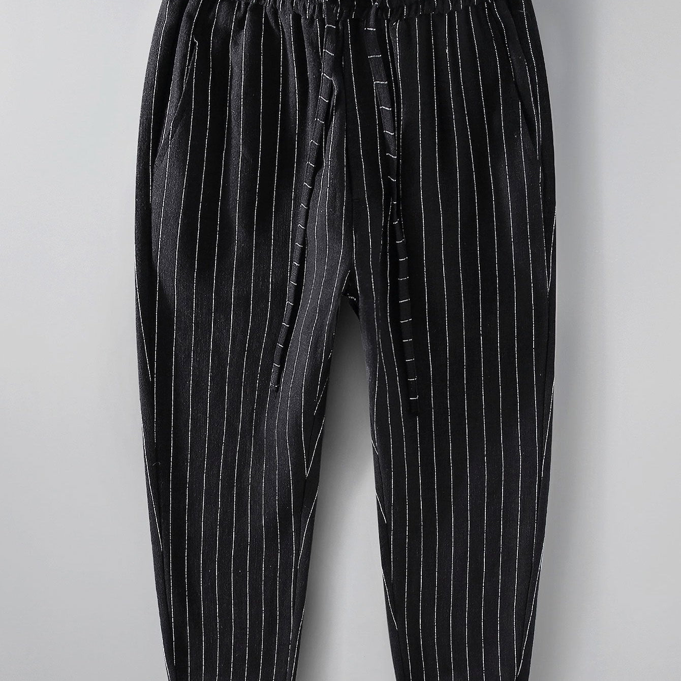 Hugo | Striped Linen Cropped Pants