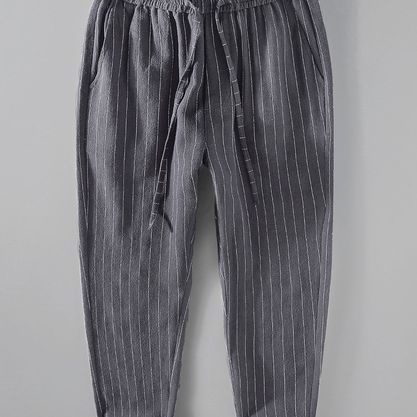 Hugo | Striped Linen Cropped Pants