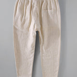Hugo | Striped Linen Cropped Pants