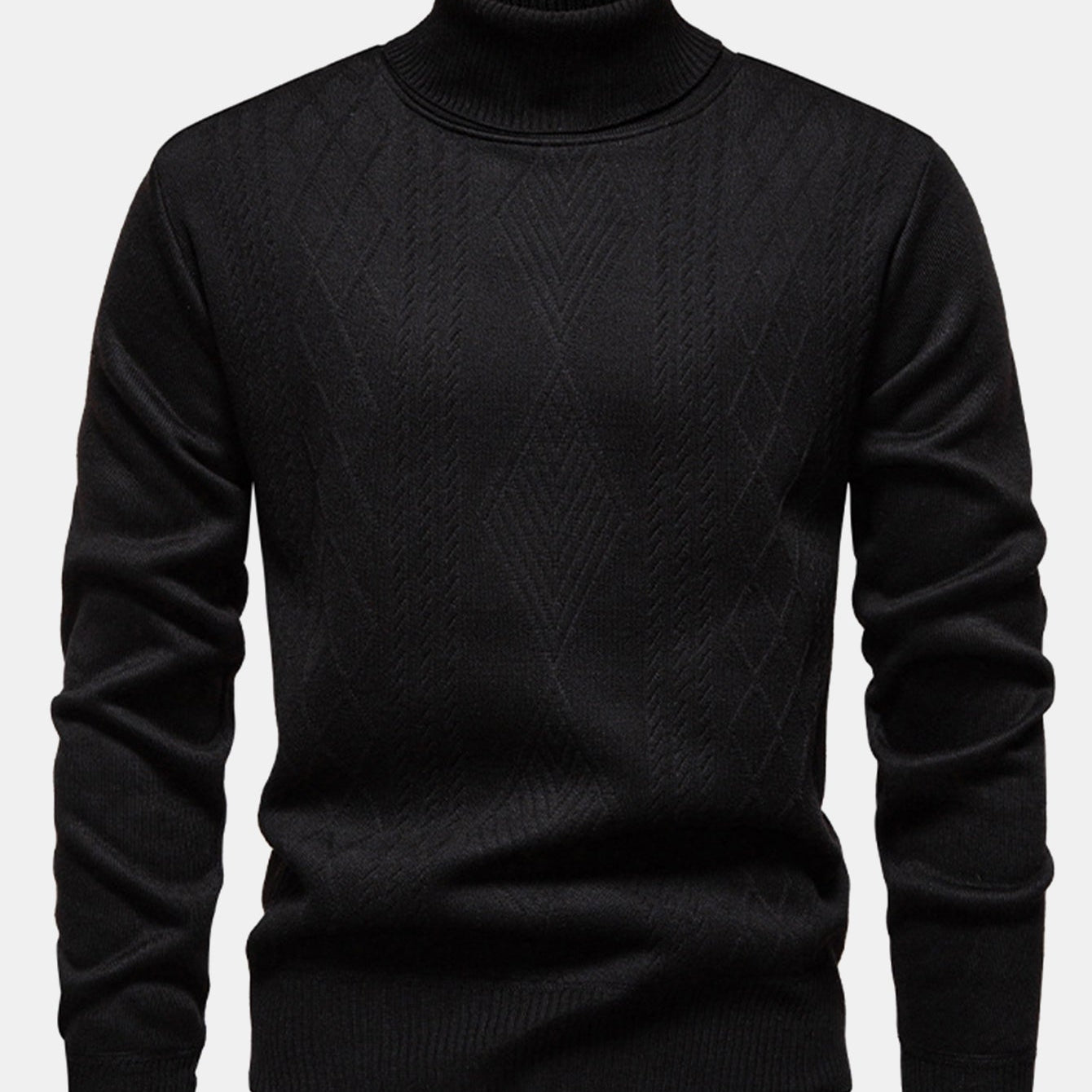 Walker | Geometric Jacquard Turtleneck Sweater