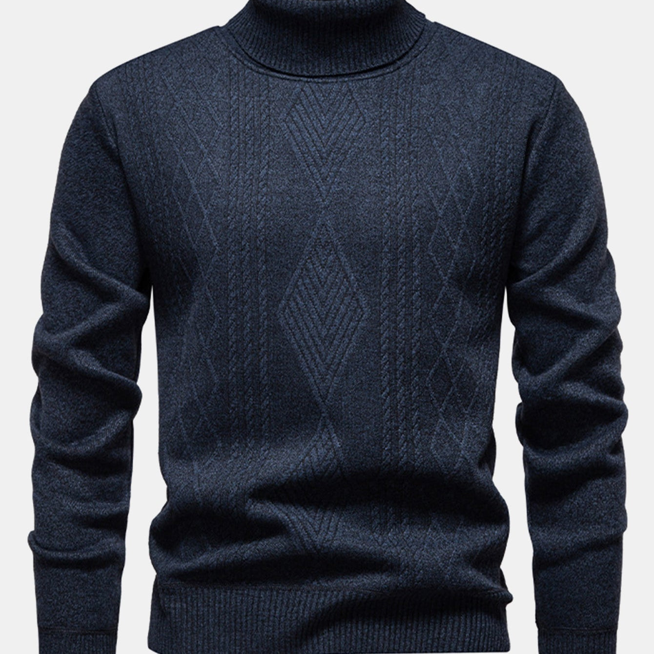 Walker | Geometric Jacquard Turtleneck Sweater
