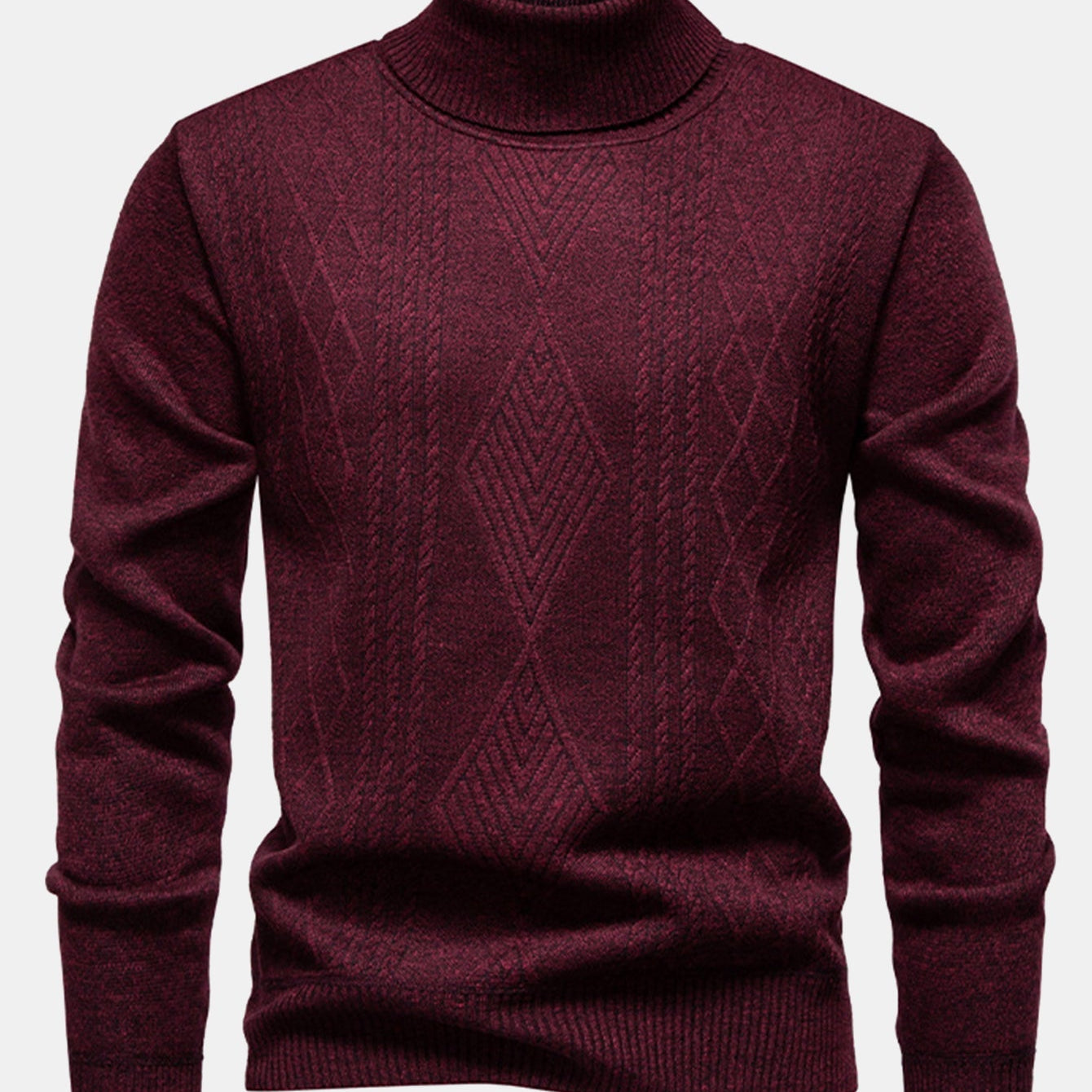 Walker | Geometric Jacquard Turtleneck Sweater