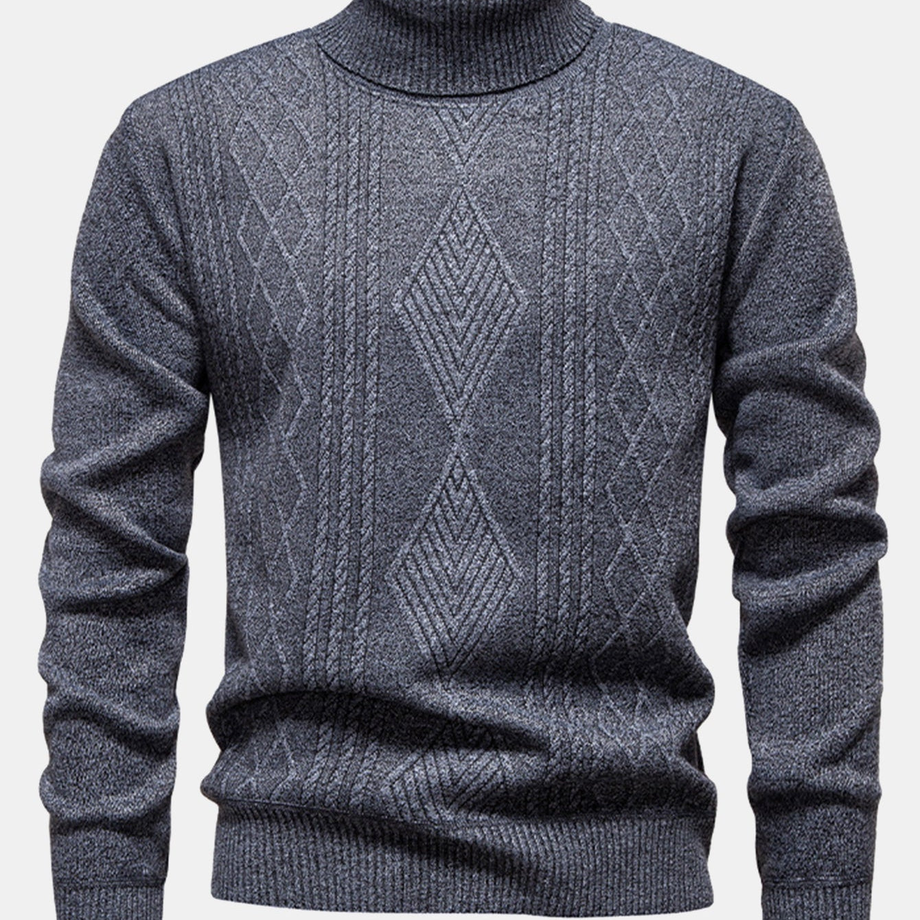 Walker | Geometric Jacquard Turtleneck Sweater