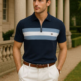 Devin | Color Block Zip Polo