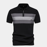 Devin | Color Block Zip Polo