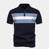 Devin | Color Block Zip Polo