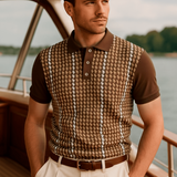 Darren | Patterned Knit Polo