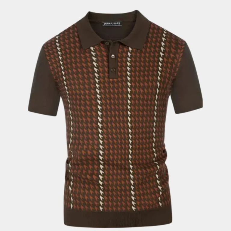 Darren | Patterned Knit Polo