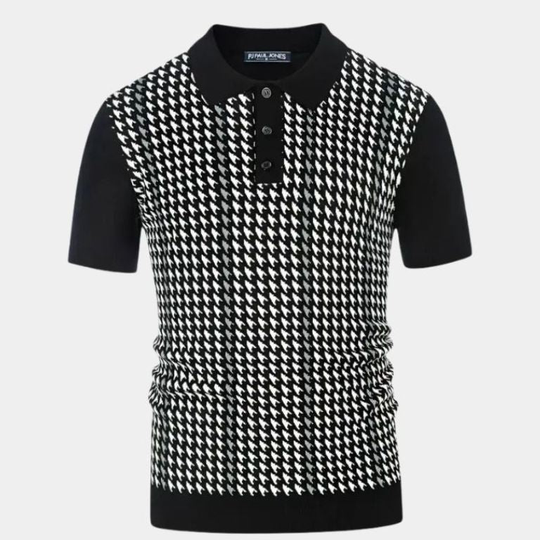 Darren | Patterned Knit Polo