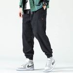 Gerald men's textured cuffed joggers in Black, view 3