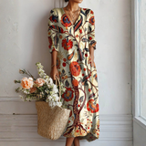 Scarlett | Retro Floral Maxi Dress