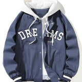 William | Hooded Baseball Jacket with Button Closure