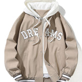 William | Hooded Baseball Jacket with Button Closure