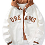 William | Hooded Baseball Jacket with Button Closure