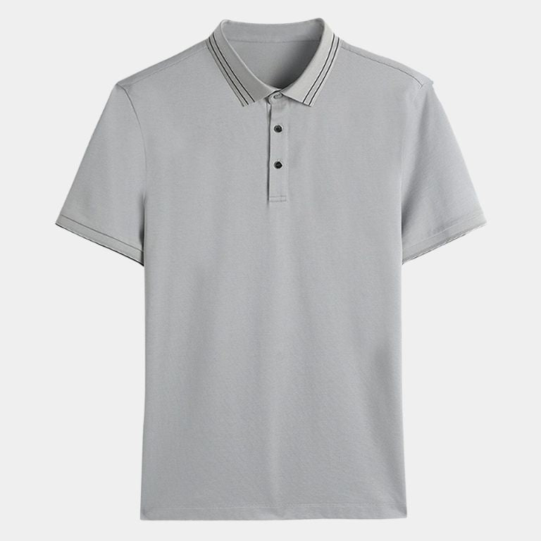 Dallas | Black Polo with Contrast Piping