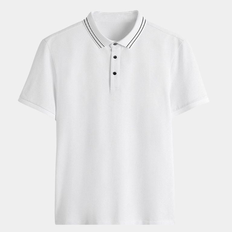 Dallas | Black Polo with Contrast Piping