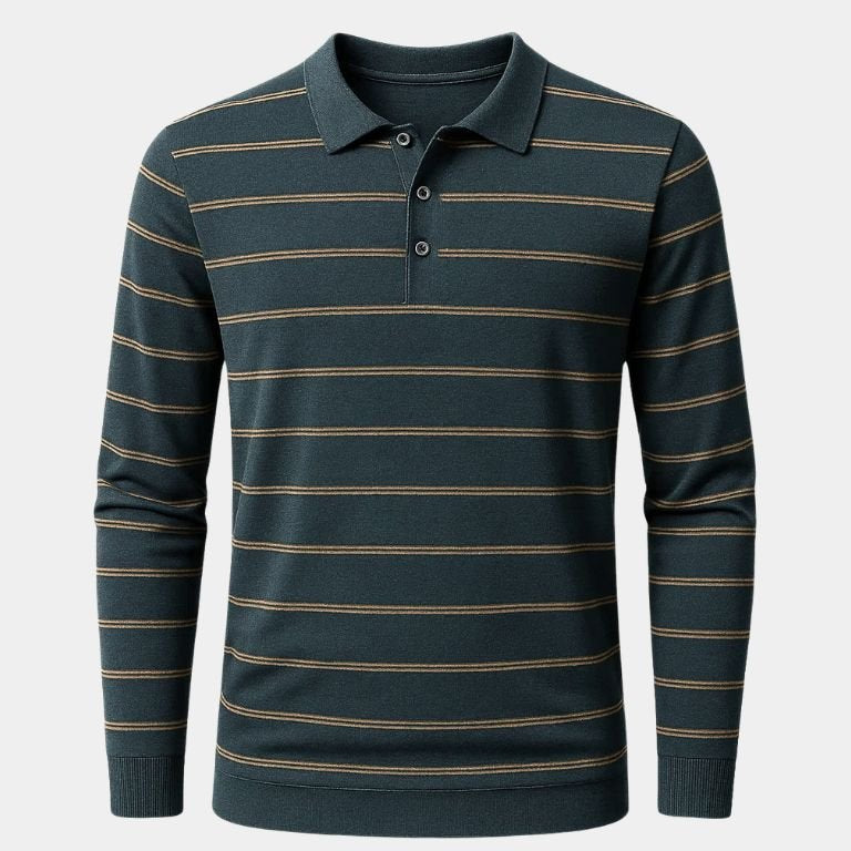 Colton | Striped Long Sleeve Polo