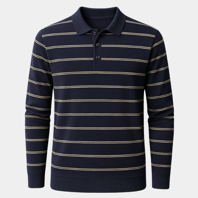 Colton | Striped Long Sleeve Polo