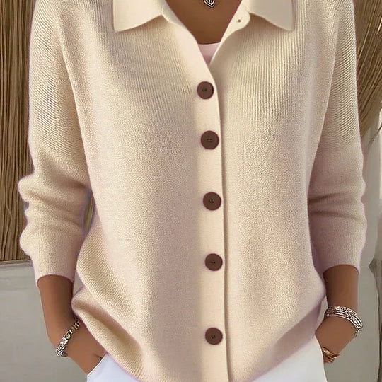 Gloria | Shawl Collar Button Cardigan