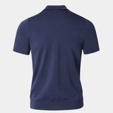 Keegan | Knit Polo with Open Collar