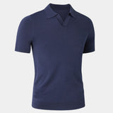 Keegan | Knit Polo with Open Collar