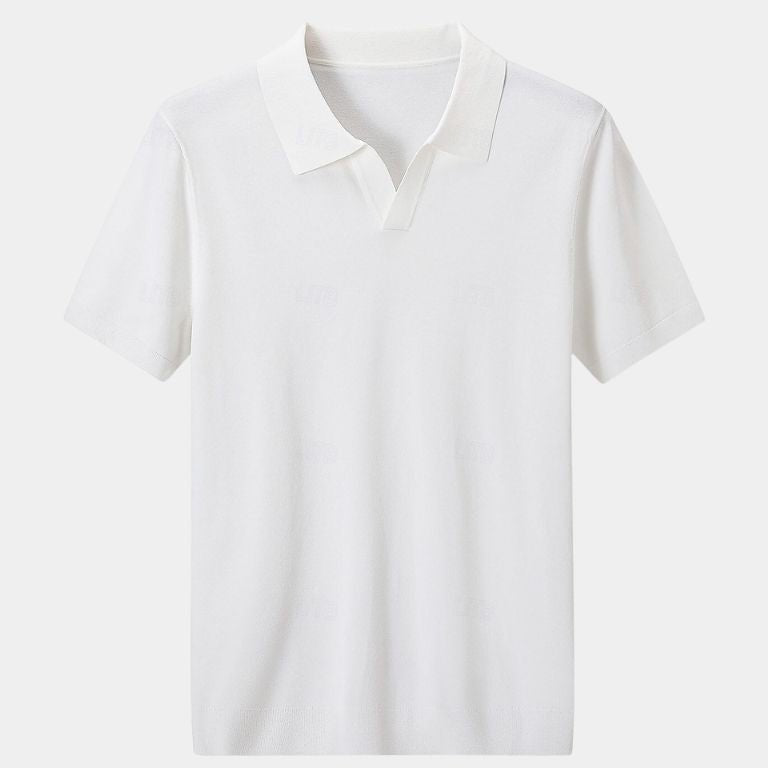 Keegan | Knit Polo with Open Collar