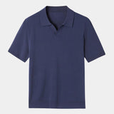 Keegan | Knit Polo with Open Collar