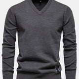 Sawyer | Long Sleeve V-Neck Knit Sweater