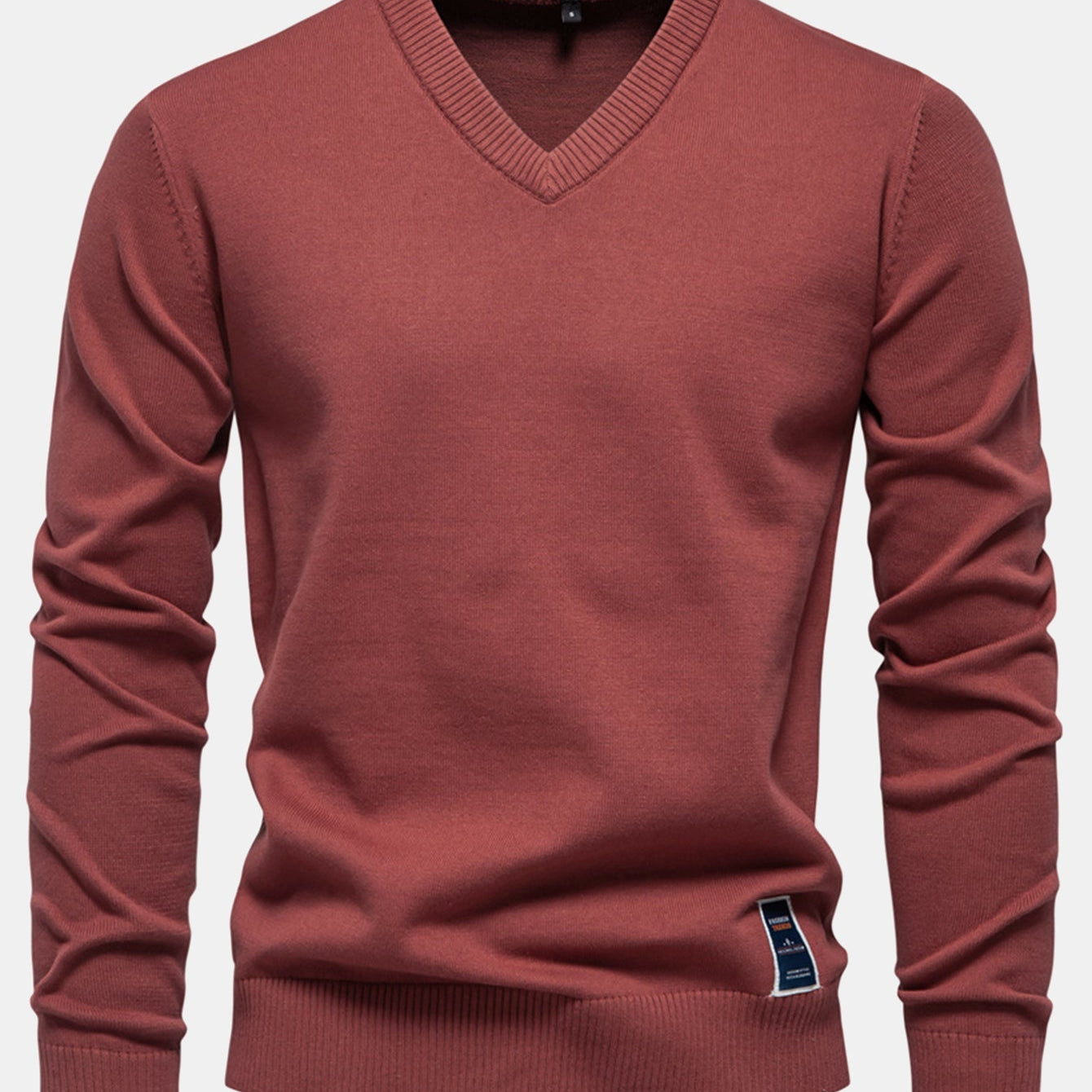 Sawyer | Long Sleeve V-Neck Knit Sweater