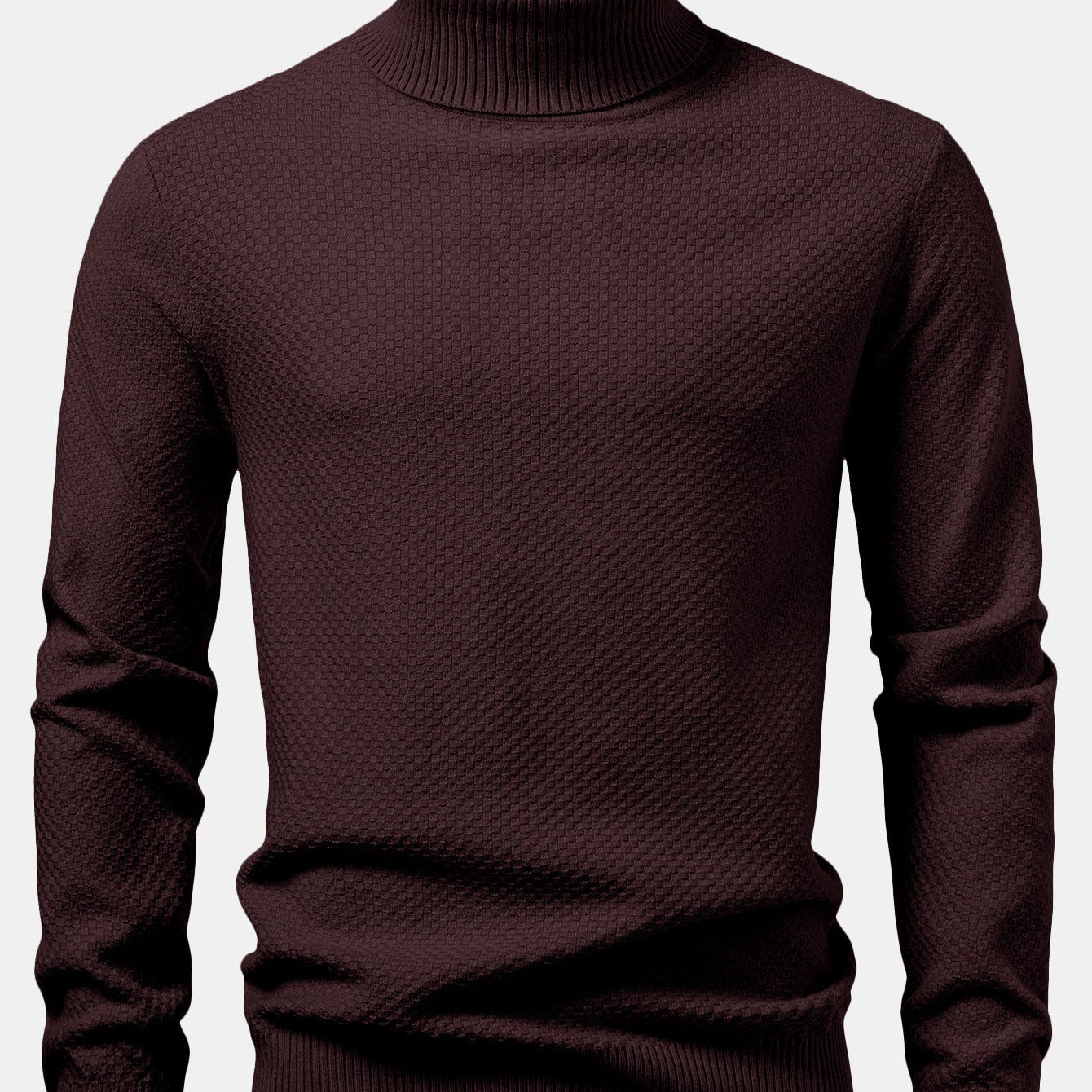 Emmett | Checkerboard Knit Turtleneck Sweater