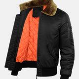 Thomas | Padded Bomber Jacket with Faux Fur Collar